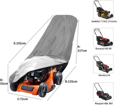 420D Lawn Mower Cover Waterproof UV Resistant Windproof for Tractor Push Mower