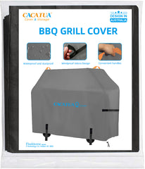 CACATUA BBQ Grill Cover Packaging – Waterproof Dustproof Windproof with Velcro and Convenient Handles
