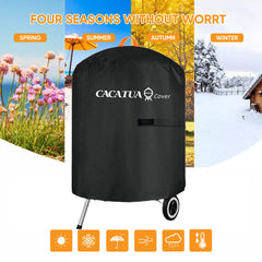 Round Dustproof BBQ Grill Covers Waterproof Patio Barbecue Protector