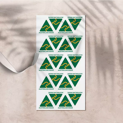 Australian Made Stickers Kangaroo Sticker Labels Green 20pcs/sheet