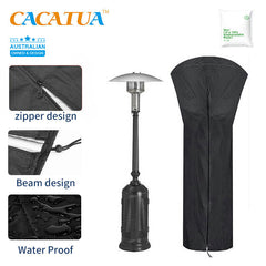210D Patio Heater Cover Waterproof Heavy Duty Zipper Protector Outdoor Garden