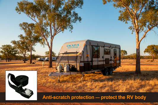 Metal Buckles & Silicone Protection on Camper Trailer Covers