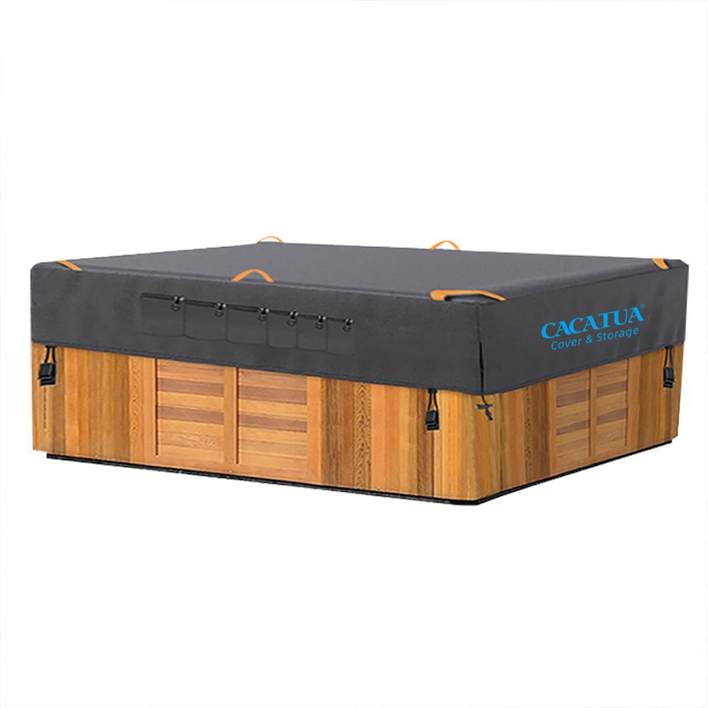 420D Spa Pool Cover Hot Tub Cover Outdoor with Handles Heavy Duty UV Protection