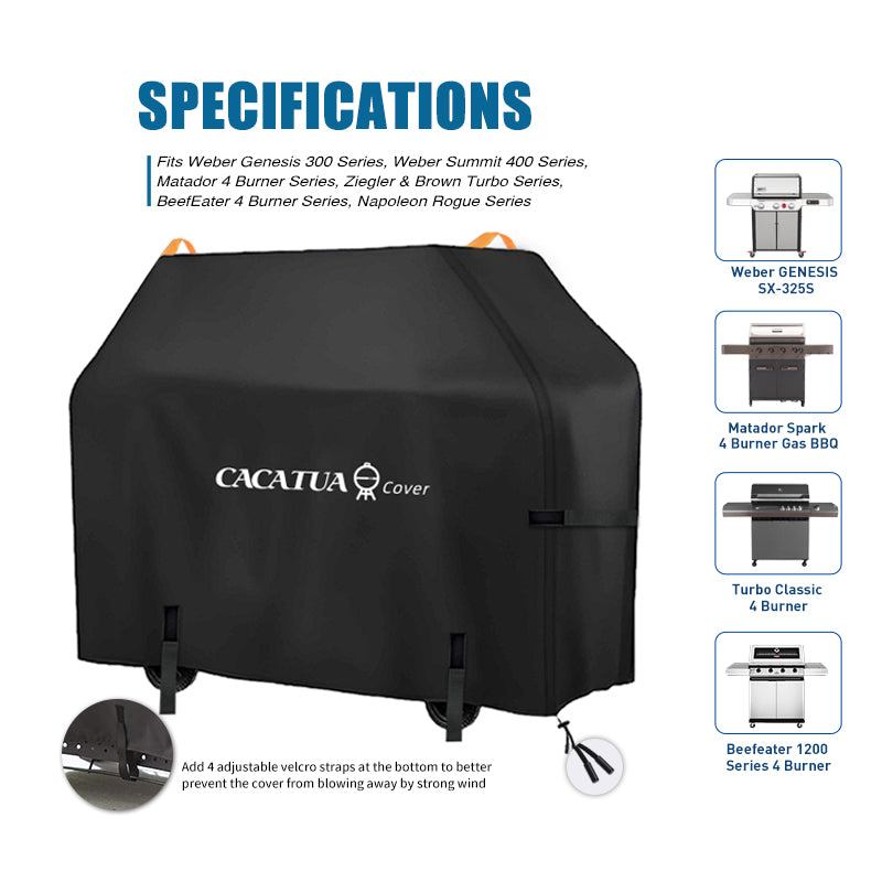 420D Heavy Duty Outdoor BBQ Cover Waterproof Barbecue Grill Protector