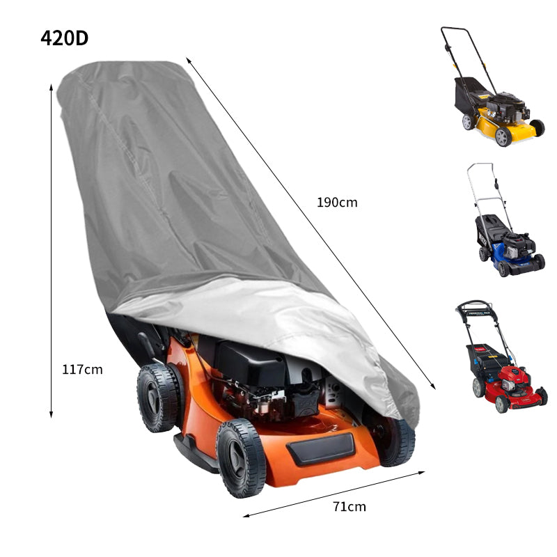 Lawn Mower Cover 420D Oxford Anti-UV Rain Waterproof Protector Outdoor Garden