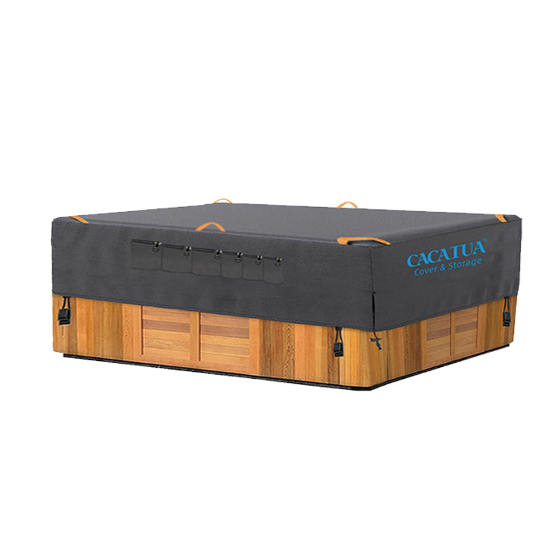 420D Spa Pool Cover Hot Tub Cover Outdoor with Handles Heavy Duty UV Protection