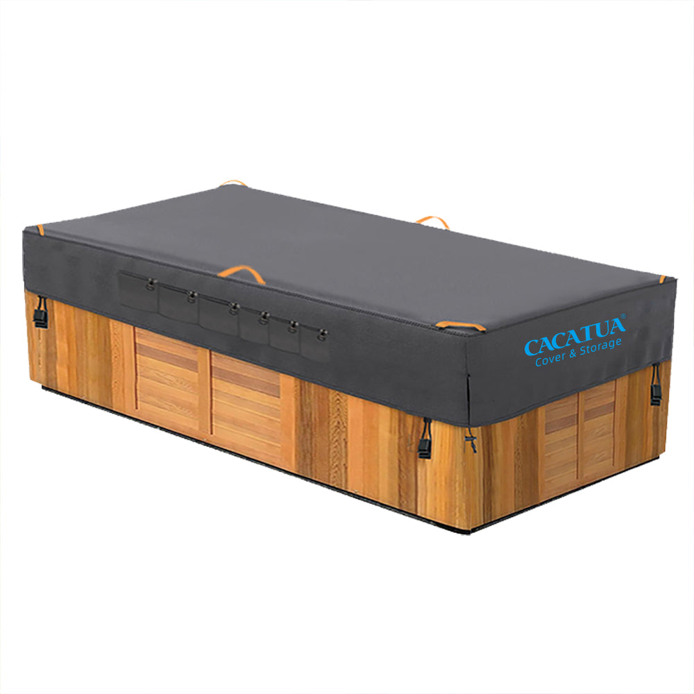 420D Spa Pool Cover Hot Tub Cover Outdoor with Handles Heavy Duty UV Protection