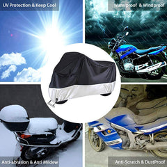 Motorcycle Cover Motorbike Cruiser Scooter Waterproof Rain UV Protector