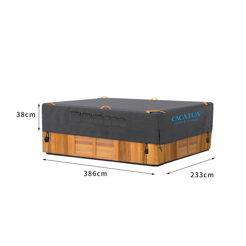 420D Spa Pool Cover Hot Tub Cover Outdoor with Handles Heavy Duty UV Protection