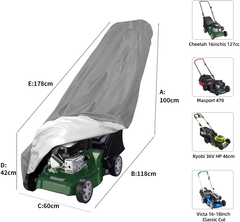 420D Lawn Mower Cover Waterproof UV Resistant Windproof for Tractor Push Mower