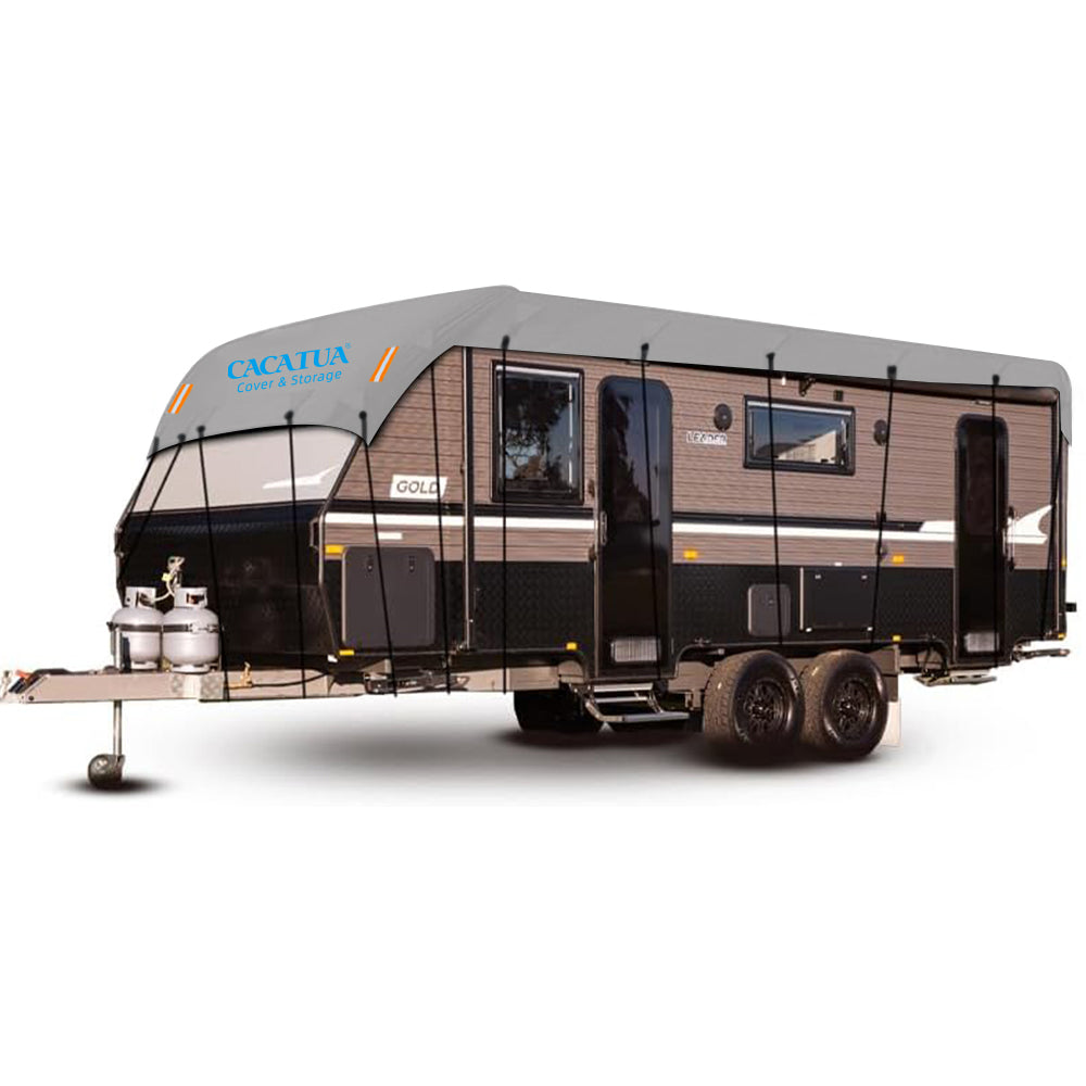 Caravan Motorhome Roof Top Cover With Elastic Straps Camper Waterproof