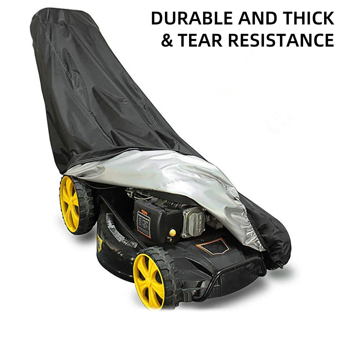 Lawn Mower Cover 210D Oxford Anti-UV Rain Waterproof Protector Outdoor Garden
