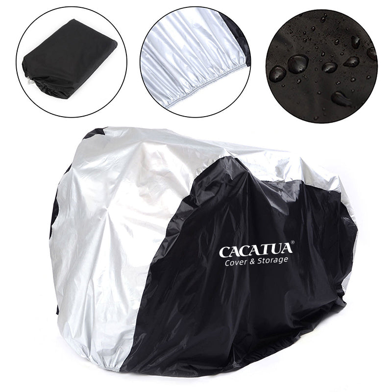 Heavy Duty Bicycle Bike Cover 210D Waterproof Outdoor Protection Fit 1/2/3 Bikes