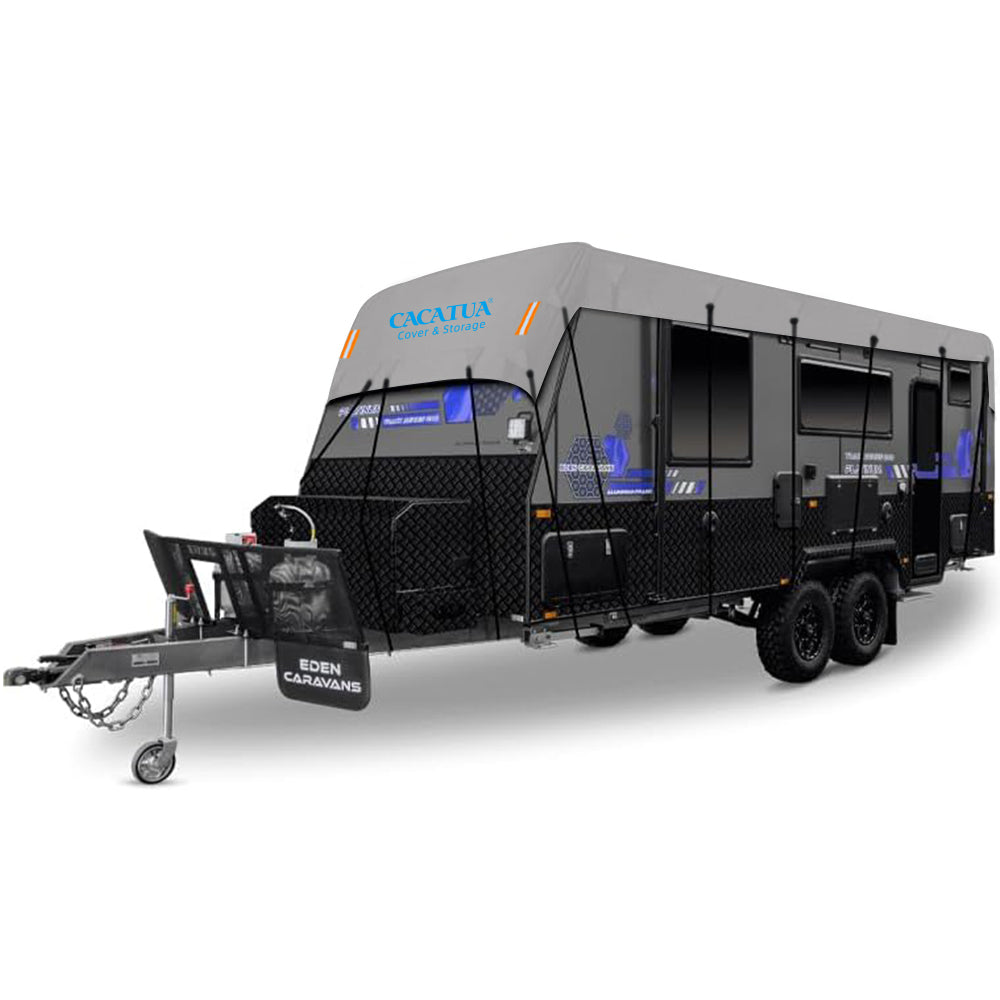 Caravan Motorhome Roof Top Cover With Elastic Straps Camper Waterproof