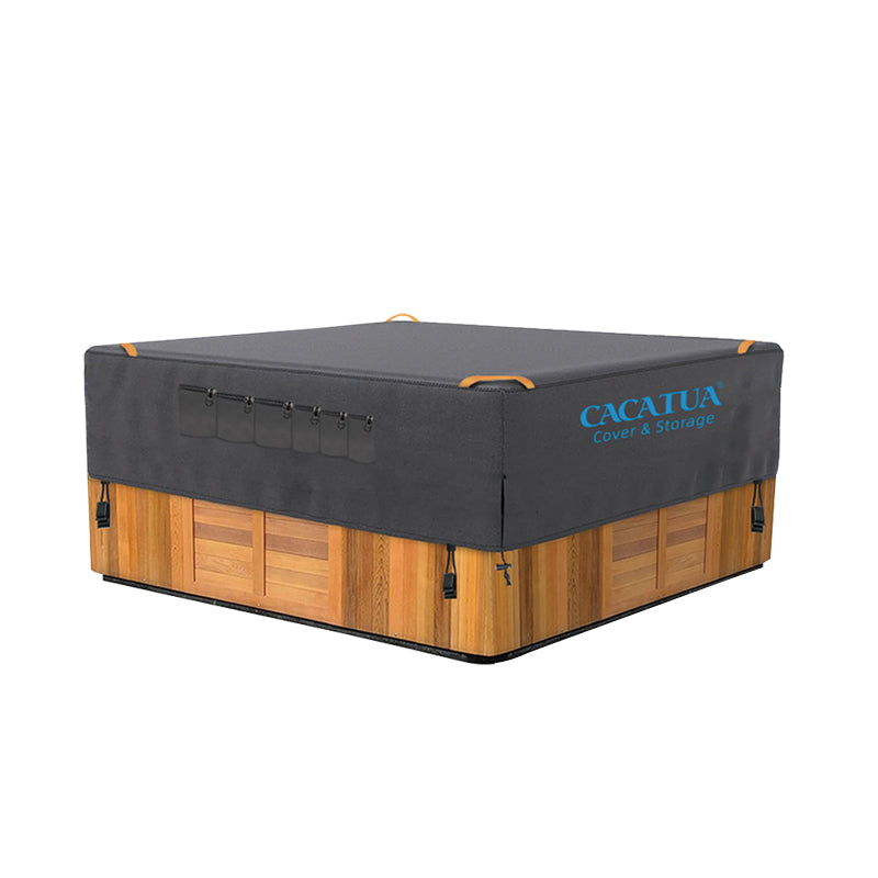420D Spa Pool Cover Hot Tub Cover Outdoor with Handles Heavy Duty UV Protection