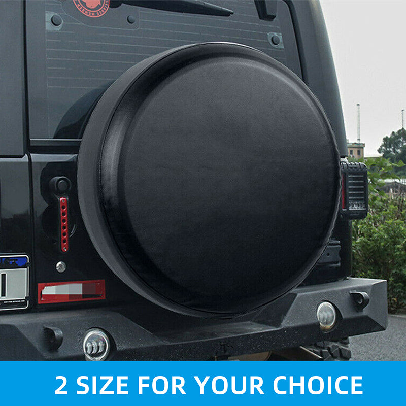 Spare Tire Cover Waterproof Wheel Tyre Cover Black Travel Outdoor Tire Protector