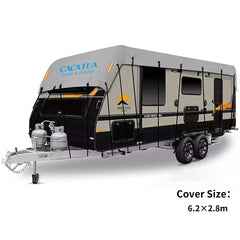 Caravan Motorhome Roof Top Cover With Elastic Straps Camper Waterproof