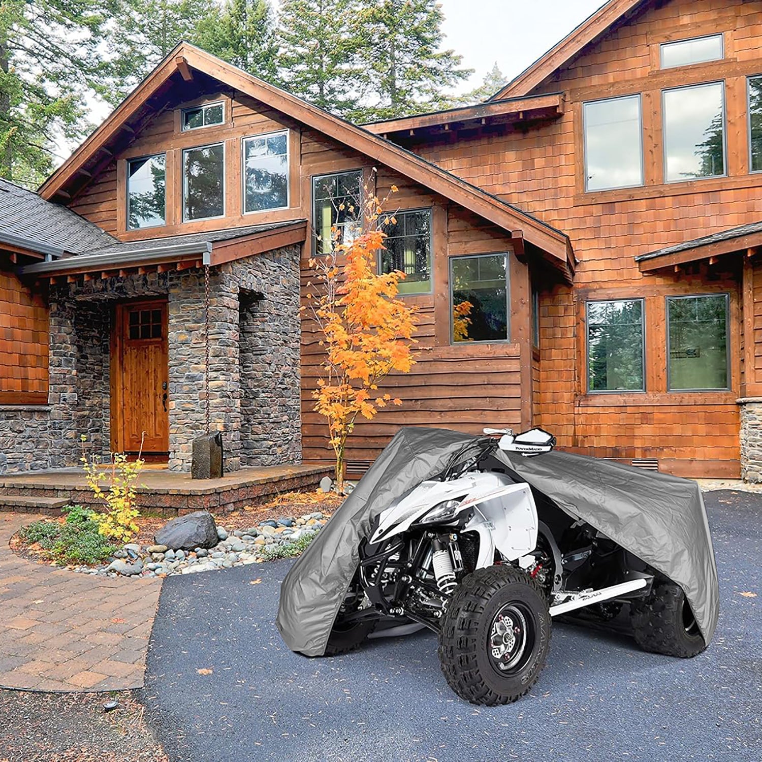 Garden Waterproof Ride On Lawn Mower Cover Heavy Duty 420D Oxford Dust Rain UV