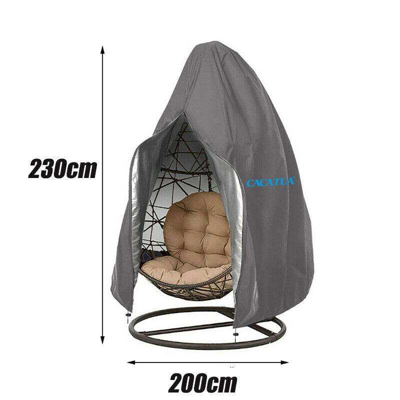 CACATUA Egg Swing Chair Cover Grey 230×200cm Waterproof
