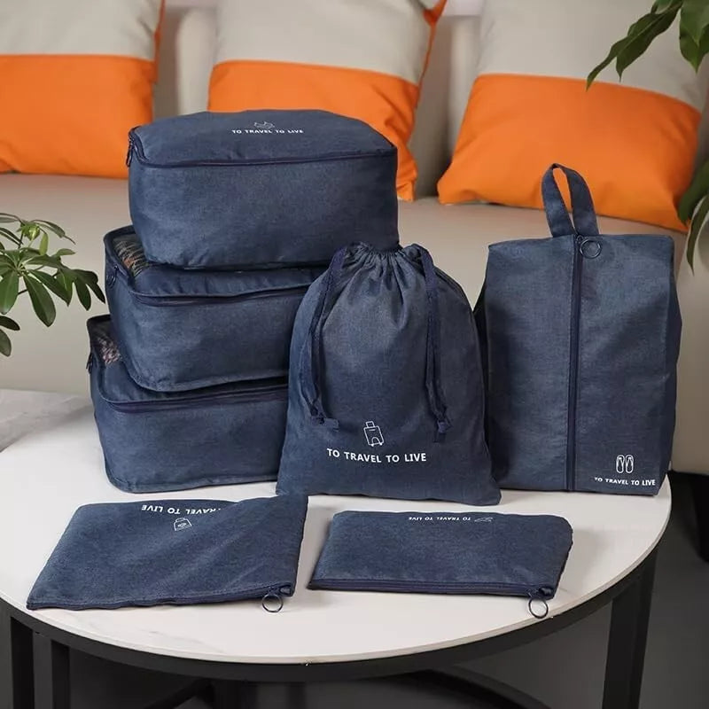 7 Set Travel Packing Cubes Suitcase Compression Packing Cubes Luggage CACATUA  F Horse (775)