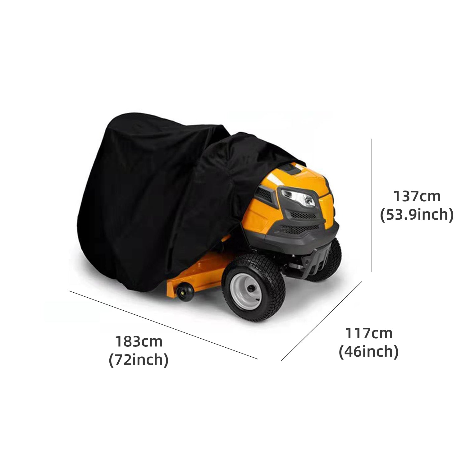 Lawn Mower Cover 210D Oxford Anti-UV Rain Waterproof Protector Outdoor Garden