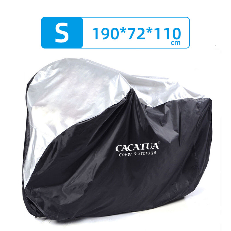 CACATUA Bicycle Cover Silver Black Size S 190×72×110cm Waterproof Outdoor Storage
