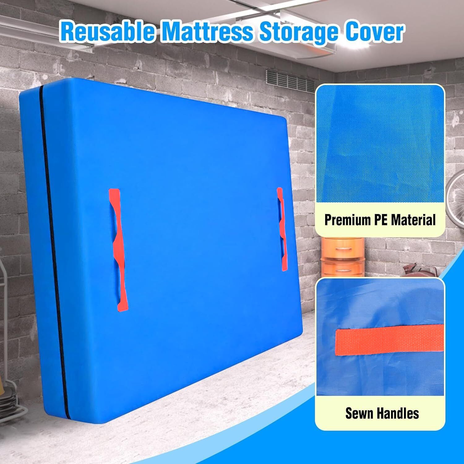 PE Mattress Bag Moving Storage Protector Antidust Cover Heavy Duty Single/Queen/King Size