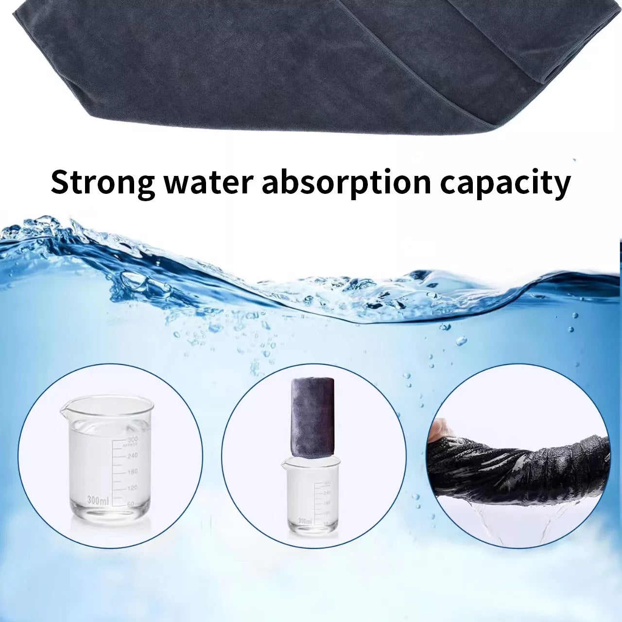 Sport Gym Towel Absorbent Microfiber Lightweight Sport Quick Drying with Pocket